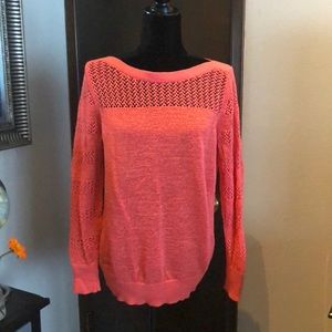 Loft Bright Pink/Orange Sweater